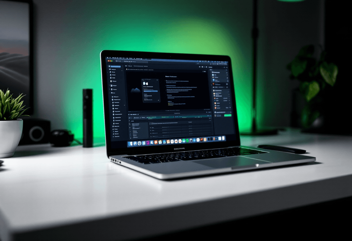 LeadFuel desktop app transcribing a booth conversation in real time